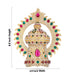 Stone Half Crown - 8.5 x 6.5 Inches | Stone Kireedam/ Multicolour Stone Mukut for Pooja - Head & Face Accessories