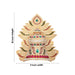 Stone Half Crown - 10 x 9 Inches | Stone Kireedam/ Multicolour Stone Mukut for Pooja - Head & Face Accessories
