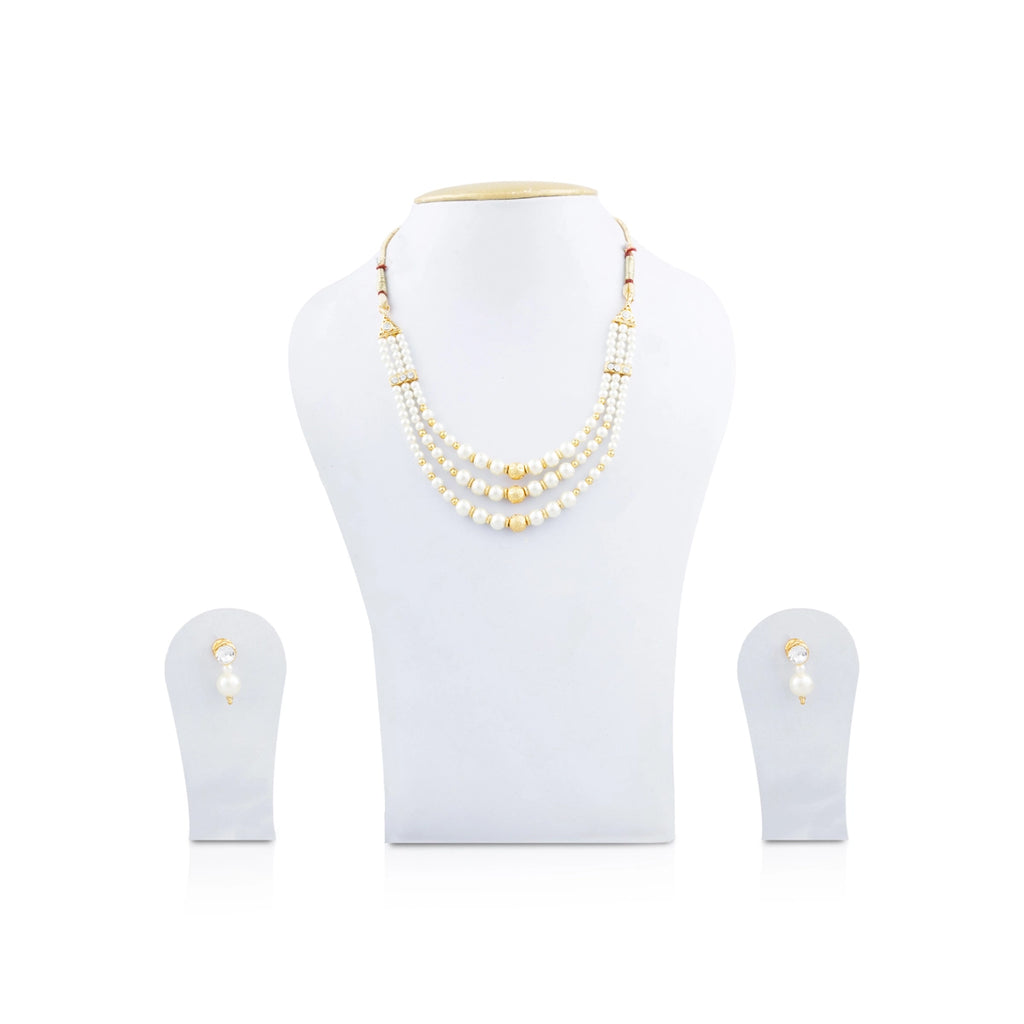 Necklace with Earring Set - 4 Inches | Beads Design Jewellery for Women