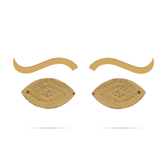 Stone Eye Pair - 2 Inches | Amman Kanmalar/ Stone Kanmalar for Deity - Head & Face Accessories