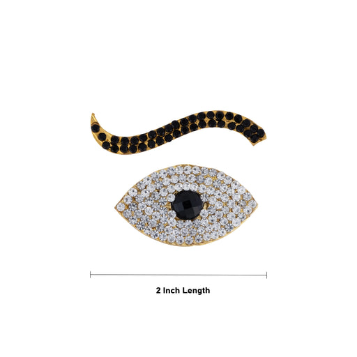 Stone Eye Pair - 2 Inches | Amman Kanmalar/ Stone Kanmalar for Deity - Head & Face Accessories