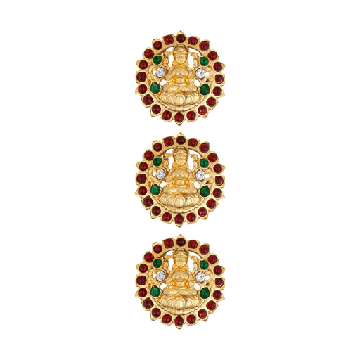 Kemp Stone Jada Pin- 1.5 x 1.5 Inches | Lakshmi Jada Bit / Dance Jewellery/ Jada Billa / Hair Accessory for Women - Dance Jewellery