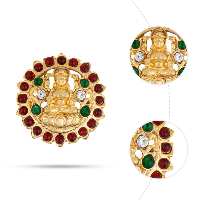 Kemp Stone Jada Pin- 1.5 x 1.5 Inches | Lakshmi Jada Bit / Dance Jewellery/ Jada Billa / Hair Accessory for Women - Dance Jewellery
