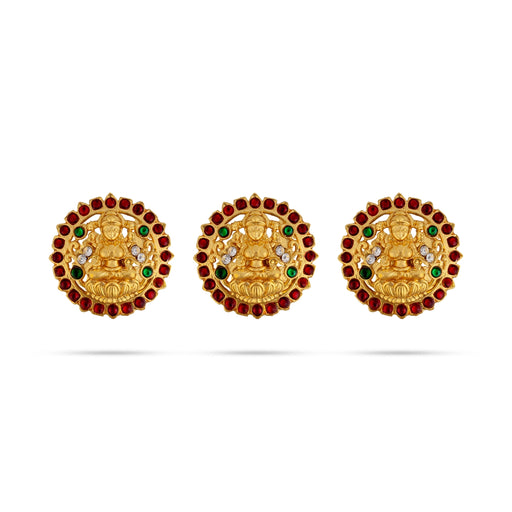 Stone Jada Billa - 1.5 x 1.5 Inches | Lakshmi Jada Bit / Dance Jewellery/ Jada Pin/ Hair Accessory for Women - Dance Jewellery