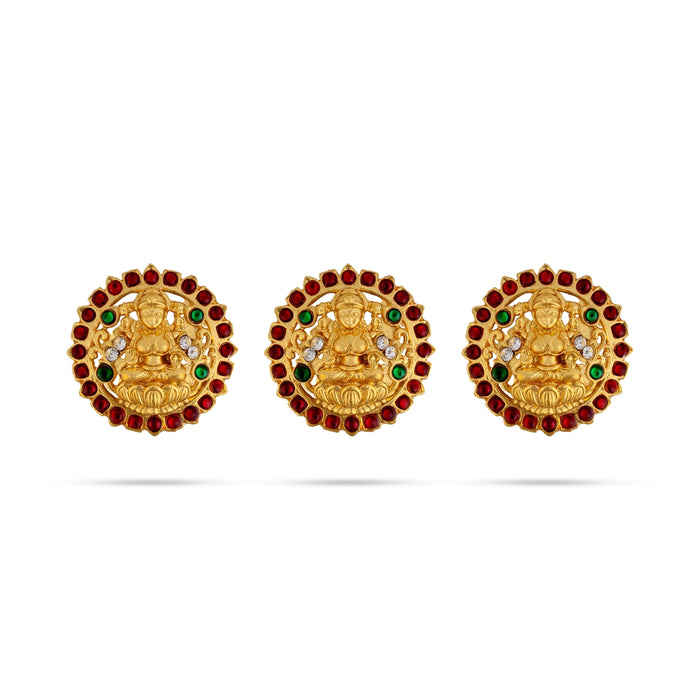 Stone Jada Billa - 1.5 x 1.5 Inches | Lakshmi Jada Bit / Dance Jewellery/ Jada Pin/ Hair Accessory for Women - Dance Jewellery