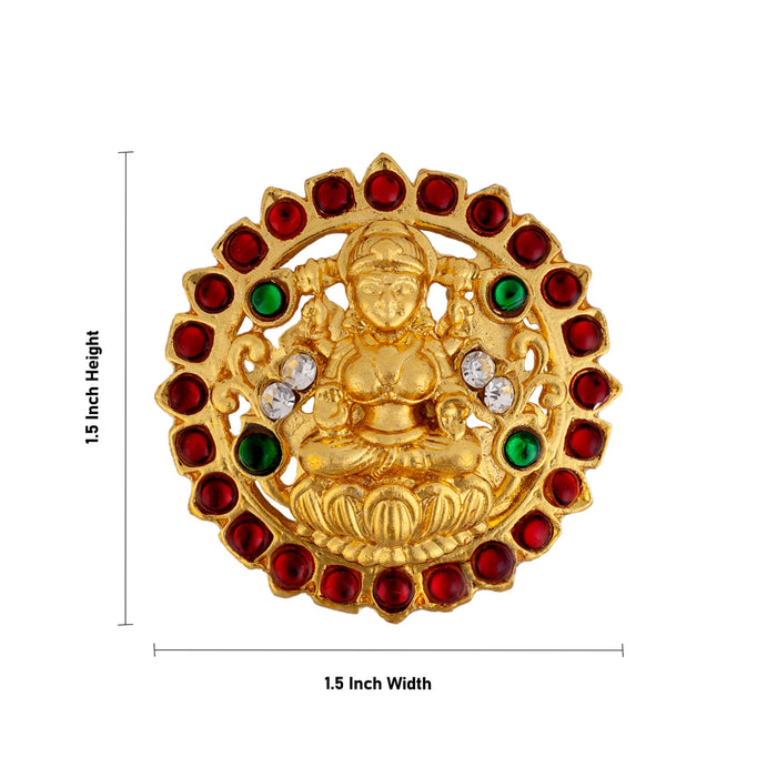Stone Jada Billa - 1.5 x 1.5 Inches | Lakshmi Jada Bit / Dance Jewellery/ Jada Pin/ Hair Accessory for Women - Dance Jewellery