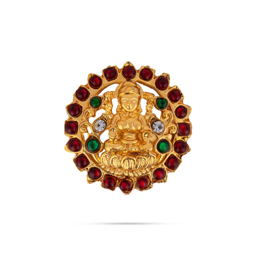 Stone Jada Billa | Kemp Jada Pin/ Lakshmi Design Hair Accessory/ Artificial Jewellery for Dance - Bharatanatyam Jewellery