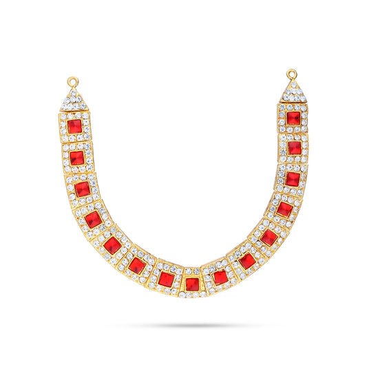 Stone Necklace - 4.5 x 7.5 Inches | Stone Jewellery for Deity - Neck & Body Accessories