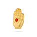 Hastham - 2.75 x 1.5 Inches | Single Stone Artificial Hand/ Gold Polish Hastam for Deity - Neck & Body Accessories