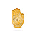 Hastham - 2.75 x 1.5 Inches | Single Stone Artificial Hand/ Gold Polish Hastam for Deity - Neck & Body Accessories