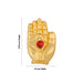 Hastham - 2.75 x 1.5 Inches | Single Stone Artificial Hand/ Gold Polish Hastam for Deity - Neck & Body Accessories