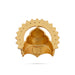 Half Crown With Arch - 1.75 x 1.75 Inches | Gold Polish & Stone Design Kireedam/ Kiridam/ Mukut for Deity - Head & Face Accessories