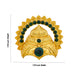 Half Crown With Arch - 1.75 x 1.75 Inches | Gold Polish & Stone Design Kireedam/ Kiridam/ Mukut for Deity - Head & Face Accessories