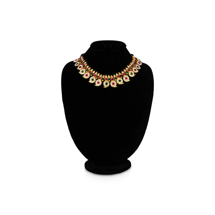 Mango Necklace - 1 x 9 Inches | Multicolour Stone necklace / Mango Jewelry / Jewellery for Deity
