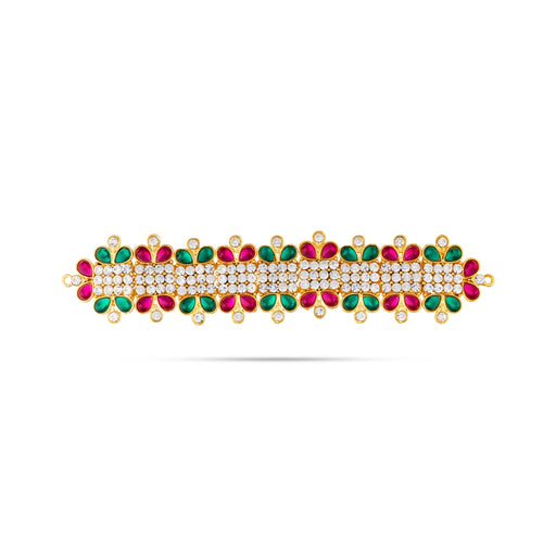 Hip Belt - 1.25 x 7 Inches | 9 Bit / Multicolour Stone Jewellery / Waist Belt / Artificial Jewelry For Deity - Waist & Leg Accessories