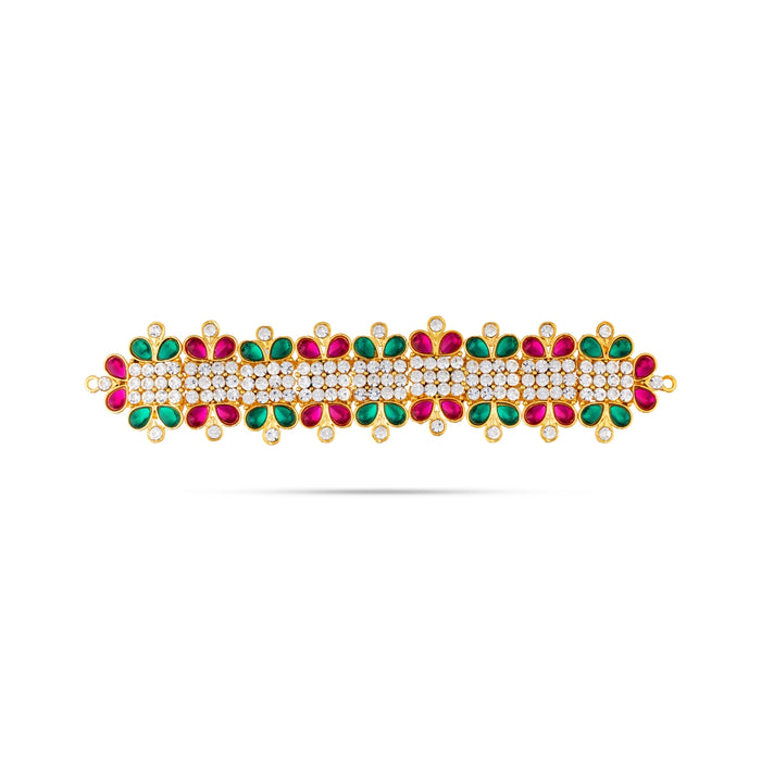 Hip Belt - 1.25 x 7 Inches | 9 Bit / Multicolour Stone Jewellery / Waist Belt / Artificial Jewelry For Deity