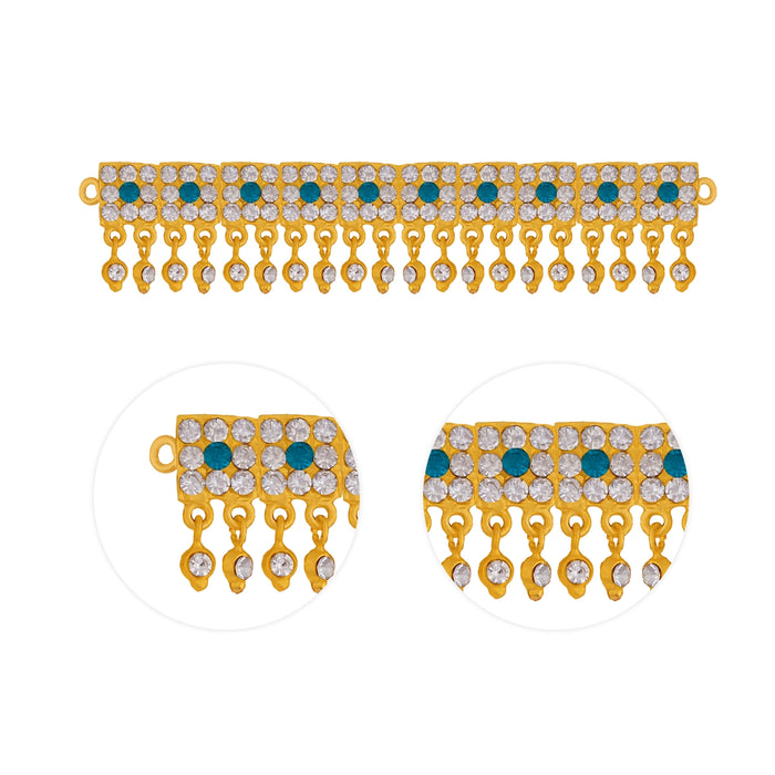 Hip Belt - 4 Inches | Multicolour Stone Jewellery/ Waist Belt/ Artificial Jewelry/ Stone Belt For Deity - Waist & Leg Accessories