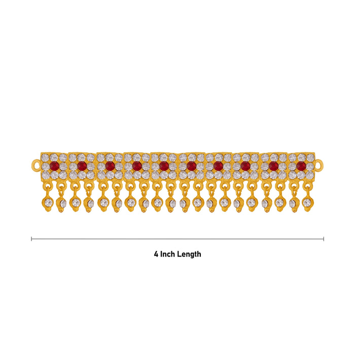 Hip Belt - 4 Inches | Multicolour Stone Jewellery/ Waist Belt/ Artificial Jewelry/ Stone Belt For Deity - Waist & Leg Accessories