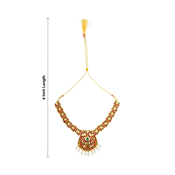 Kemp Necklace - 6 Inches | Artificial Jewelry/ Stone & Beads Design Bharatanatyam Jewellery for Dance