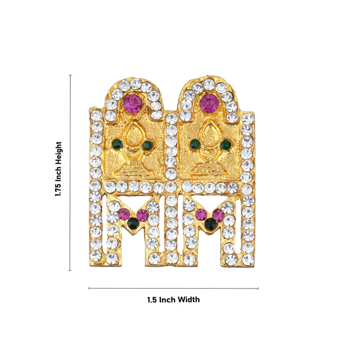 Stone Thali Mangalsutra - 1.75 x 1.5 Inches | Pottu Thaali/ Multicoloured Stone Mangalsutra for Deity - Neck & Body Accessories