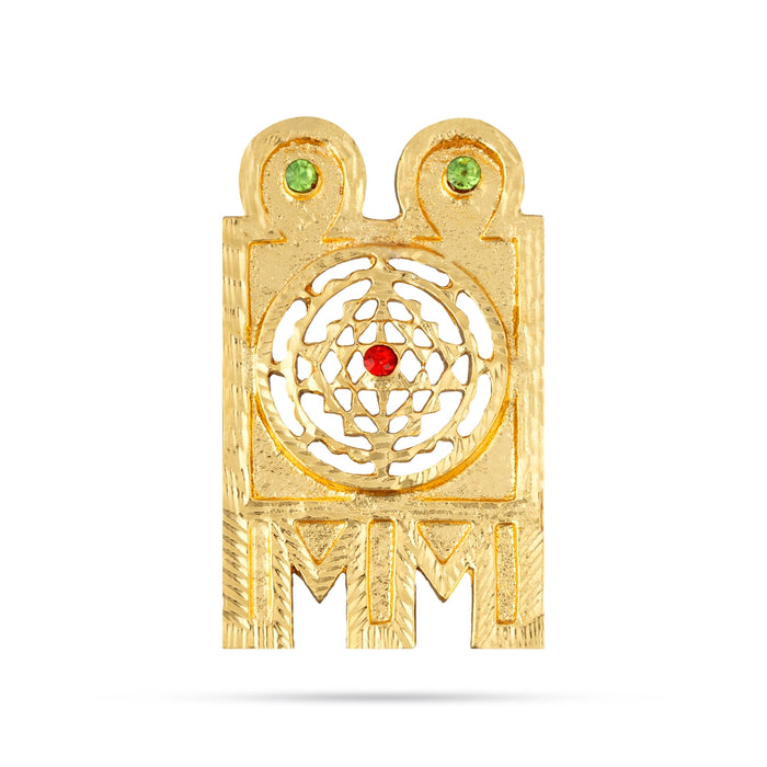 Mangal Sutra - 2 x 1.25 Inches | Thali Mangalsutra/ Stone With Gold Polish Jewellery / Mangala Sutra for Deity - Neck & Body Accessories