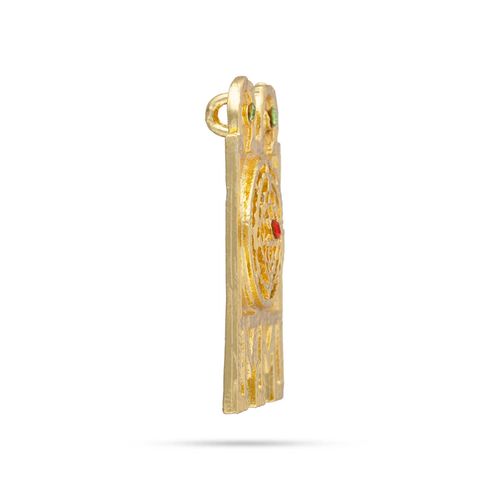 Mangal Sutra - 2 x 1.25 Inches | Thali Mangalsutra/ Stone With Gold Polish Jewellery / Mangala Sutra for Deity - Neck & Body Accessories