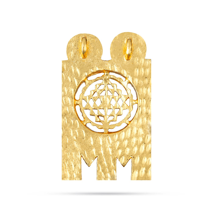 Mangal Sutra - 2 x 1.25 Inches | Thali Mangalsutra/ Stone With Gold Polish Jewellery / Mangala Sutra for Deity - Neck & Body Accessories