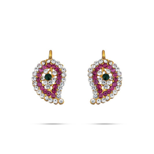 Mango Thali - 1.25 x 0.5 Inches | Multicolour Thali Mangalsutra/ Mango Thali/ Gold Polish Jewellery for Deity - Neck & Body Accessories