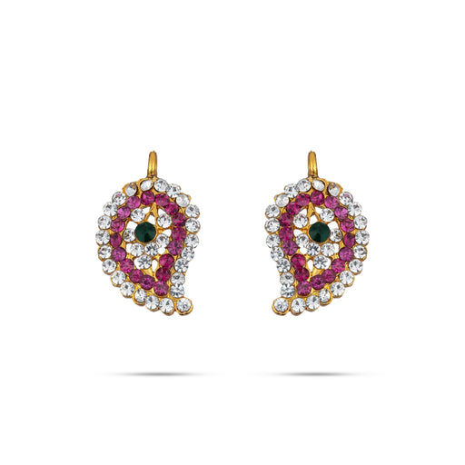Mango Thali - 1.25 x 0.5 Inches | Multicolour Thali Mangalsutra/ Mango Thali/ Gold Polish Jewellery for Deity - Neck & Body Accessories