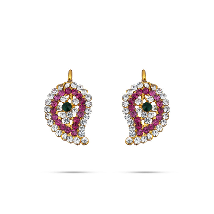 Mango Thali - 1.25 x 0.5 Inches | Multicolour Thali Mangalsutra/ Mango Thali/ Gold Polish Jewellery for Deity - Neck & Body Accessories