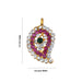 Mango Thali - 1.25 x 0.5 Inches | Multicolour Thali Mangalsutra/ Mango Thali/ Gold Polish Jewellery for Deity - Neck & Body Accessories