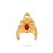 Half Kireedam - 1.5 x 1 Inches | Gold Polish Half Kiridam/ Mukut/ Single Stone Half Crown for Deity - Head & Face Accessories