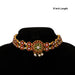 Mango Design Chowker Necklace - 8 Inches | Moti Beaded Necklace/ Multicolour Stone Jewellery for Dance - Bharatanatyam Jewellery