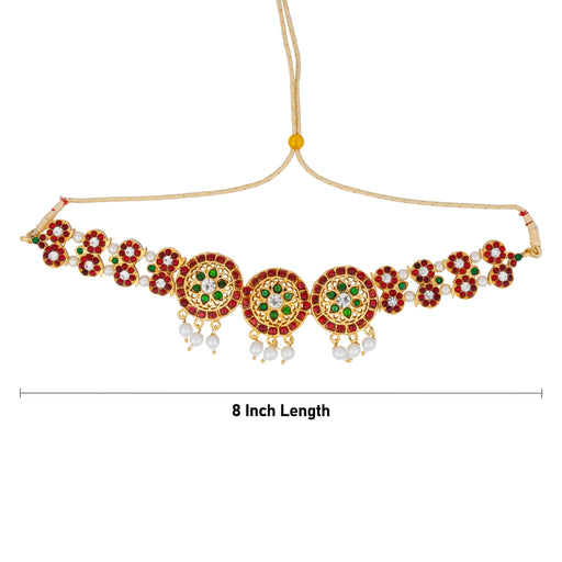 Mango Design Choker Necklace - 8 Inches | Artificial Jewelry/ Stone Necklace/ Bharatanatyam Jewellery for Women - Bharatanatyam Jewellery