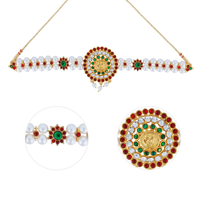 Choker Necklace - 8 Inches | Pearl Necklace/ Multicolour Stone Necklace/ Artificial Jewelry For Party Wear - Ethnic Wear Accessories