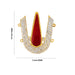 Stone Vishnu Tilak - 3.5 x 3 Inches | U Shape Stone Namam/ White & Red Stone Perumal Namam for Deity - Head & Face Accessories
