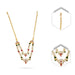 2 Step Stone Necklace - 3 Inches | 2 Step Haram/ Multicolour Stone Jewellery for Deity - Neck & Body Accessories