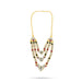 Stone Necklace - 4.5 Inches | 3 Step Artificial Jewelry/ Stone Jewellery For Bridal And Temple Events - Ethnic Wear Accessories