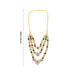 Stone Necklace - 4.5 Inches | 3 Step Artificial Jewelry/ Stone Jewellery For Bridal And Temple Events - Ethnic Wear Accessories
