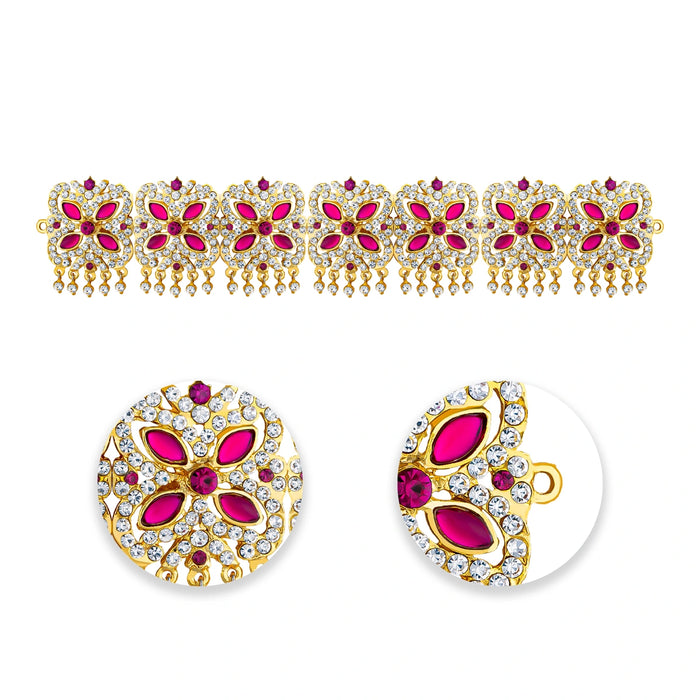 Stone Hip Belt - 10.5 Inches | Stone Jewellery/ Stone Waist Belt/ Stone Belt for Deity Decor - Waist & Leg Accessories