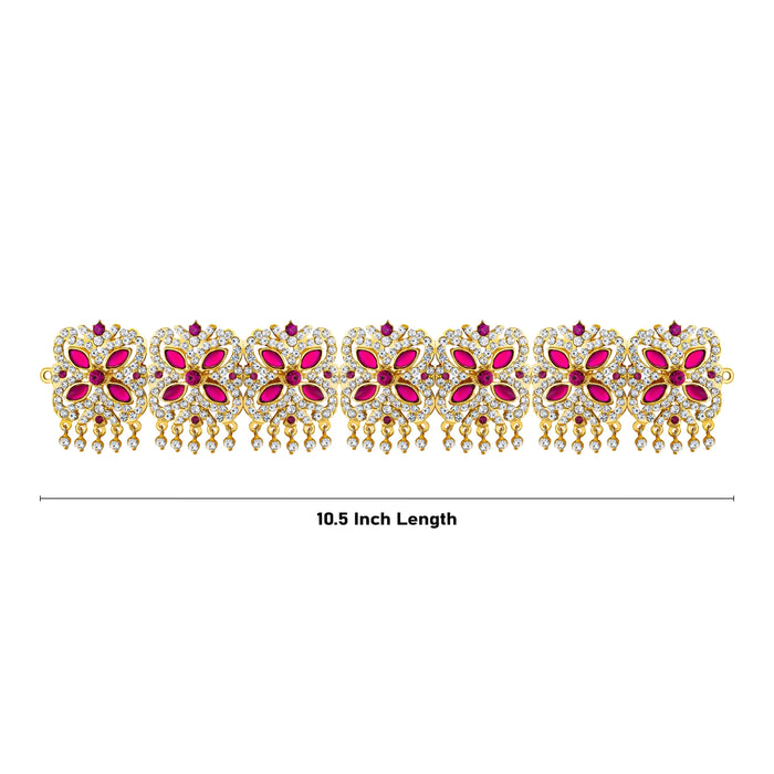 Stone Hip Belt - 10.5 Inches | Stone Jewellery/ Stone Waist Belt/ Stone Belt for Deity Decor - Waist & Leg Accessories