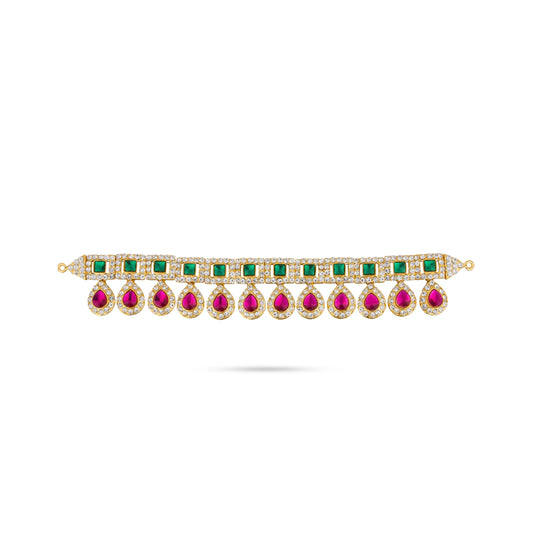 Hip Belt - 9 Inches | Stone Belt/ Waist Belt/ Multicolour Stone Jewellery for Deity - Waist & Leg Accessories