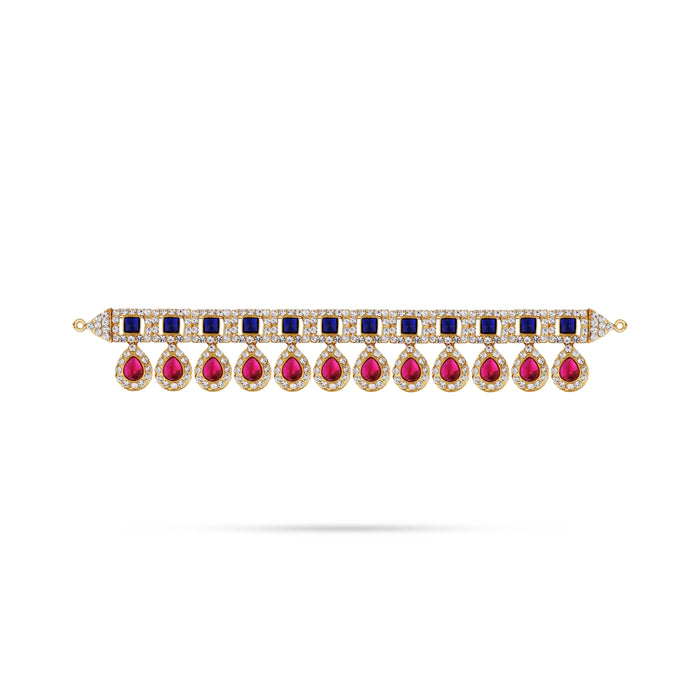 Hip Belt - 9 Inches | Stone Belt/ Waist Belt/ Multicolour Stone Jewellery for Deity - Waist & Leg Accessories