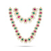 Stone Haram & Stone Necklace Set - 12 Inches | Multi Coloured Stone Jewellery for Deity Decor - Neck & Body Accessories