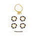 Radha Krishna Nazariya Set - 5 Inches | Black & White Beads Evil Eye Nazariya Jewelry For Deity & Kids Protection - Deity Accessories