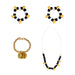 Najriya Set - 4 Inches | Black & White Beads Radha Krishna Najriya Set/ Evil Eye Nazariya For Deity & Kids Protection - Deity Accessories