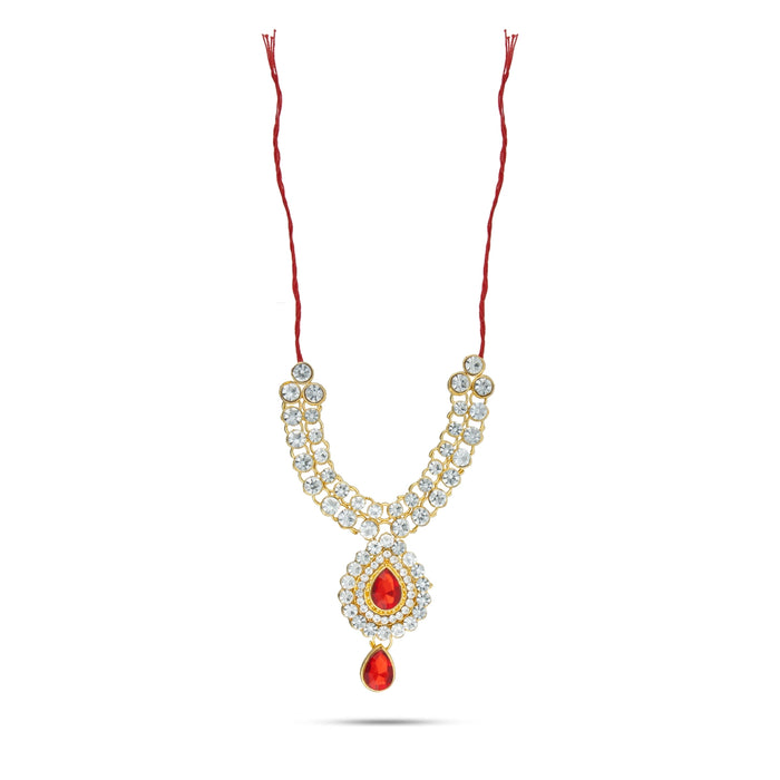 Stone Necklace - 2 Inches | Stone Haram/ Stone Jewellery for Deity