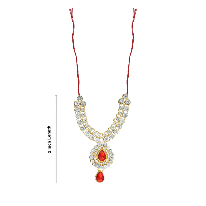 Stone Necklace - 2 Inches | Stone Haram/ Stone Jewellery for Deity