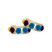 Stone Bangles Pair - 1.5 Inches | Artificial Jewellery/ Multicolour Stone & Velvet Flower Chudi / Jewellery for Women - Neck & Body Accessories