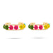 Stone Bangles Pair - 2 Inches | Kada Bangle / Artificial Jewellery/ Multicolour Stone & Velvet Flower Chudi / Jewellery for Women - Neck & Body Accessories
